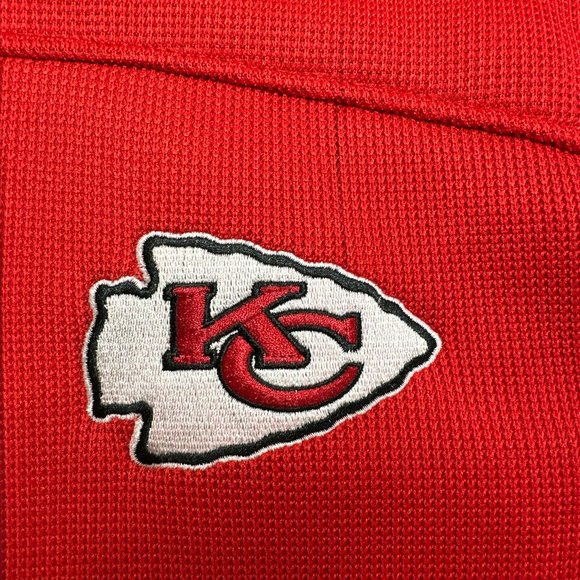 NFL Kansas City Chiefs Team Apparel Knit Pullover 1/4 Zip Sweater Men's M NWT - Picture 15 of 15
